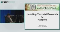 Handling Terrorist Demands for Ransom icon