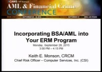 Incorporating BSA/AML into Your ERM Program (Presented by CSI) icon