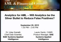 Analytics for AML - Will Analytics Be the Silver Bullet to Reduce False Positives? (Presented by BAE Systems) icon
