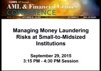 Managing Money Laundering Risks at Small-to-Midsized Institutions  icon