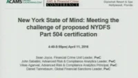 New York State of Mind: Meeting the Challenge of Proposed NYDFS Part 504 Certification Presented by PwC icon