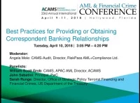 Best Practices for Providing or Obtaining Correspondent Banking Relationships icon