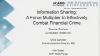 Information Sharing: A Force Multiplier to Effectively Combat Financial Crime icon