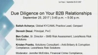Due Diligence on Your B2B Relationships: Challenges and Best Practices on Your Customers, Suppliers and Third Parties icon