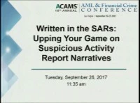 Written in the SARS: Upping Your Game on Suspicious Activity Report Narratives icon