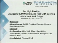 On High Alert(s): Managing SAR Volume and Risk with Scoring Alerts and SAR Triage icon