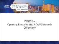 Opening Remarks and ACAMS Awards Ceremony icon