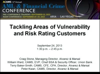 Presented by Alvarez & Marsal - Tackling Areas of Vulnerability and Risk Rating Customers icon
