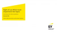 Right-of-use (ROU) Asset Impairment Hot Topics - Accounting and Fair Value Considerations icon