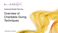 EST2113. Overview of charitable giving techniques