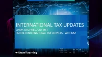 TAX2113. International Tax - Update