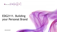 EDG2111. Building your Personal Brand