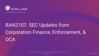 SEC Updates from Corporation Finance, Enforcement, & OCA icon