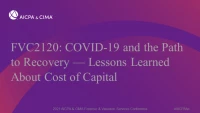 COVID-19 and the Path to Recovery — Lessons Learned About Cost of Capital icon