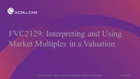 Interpreting and Using Market Multiples in a Valuation icon