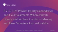 Private Equity Secondaries and Co-Investment: Where Private Equity and Venture Capital is Moving and How Valuators Can Add-Value icon