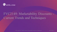 Marketability Discounts - Current Trends and Techniques icon