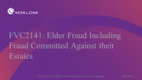Elder Fraud Including Fraud Committed Against their Estates icon