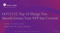 Top 10 Things You Should Ensure Your NFP has Covered