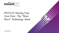 Starting Your Own Firm - The "Must Have" Technology Stack
