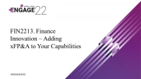 Finance Innovation – Adding xFP&A to Your Capabilities