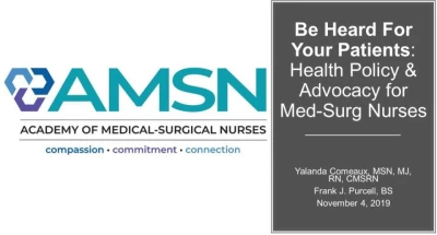 Be Heard for Your Patients: Health Policy and Advocacy for Med-Surg Nurses icon
