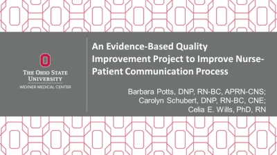An Evidence-Based Quality Improvement Project to Improve Nurse-Patient Communication Process icon