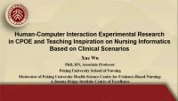 Human-Computer Interaction Experimental Research in CPOE and Teaching Inspiration on Nursing Informatics Based on Clinical Scenarios