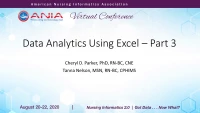 Data Analytics Using Excel - Part 3