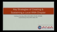 Key Strategies of Creating and Sustaining a Local ANIA Chapter