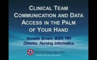 Clinical Team Communication and Data Access in the Palm of Your Hand