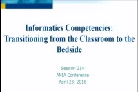 Informatics Curriculum from Classroom to Bedside