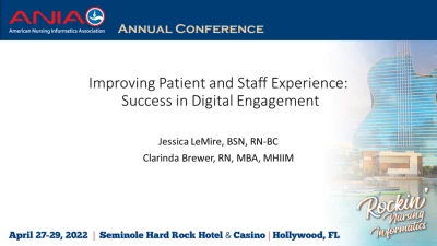 Improving Experience for Patients and Staff - Success in Digital Engagement