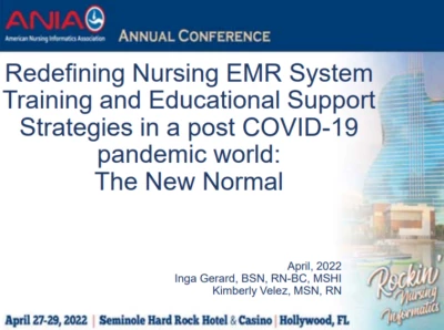 Redefining Clinical Staff EMR Training Formats and Educational Support Strategies in a Post-COVID-19 Pandemic World: The New Normal /// Leveraging Technology to Increase Efficiency in Blood Transfusions
