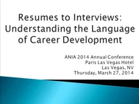 Resumes to Interviews: Understanding the Language of Career Development icon