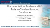 The Role of Documentation Burden in Clinician Burnout Syndrome /// STEMI On Call Team: Using Smart Technology to Notify STEMI Team