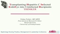 Transplanting Hepatitis C Positive Kidneys into Hepatitis C Negative Patients