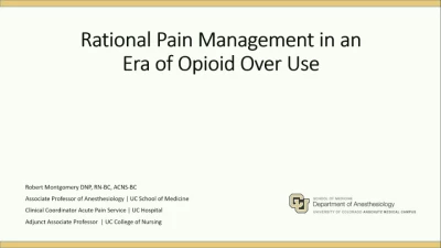 Tackling Opioid Use Disorder - Pain Management without Opioids icon