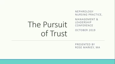 Going for the Gold in Nurse Management: The Pursuit of Trust icon