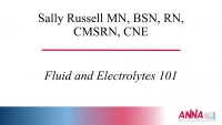 Fluid and Electrolytes and IVs 101