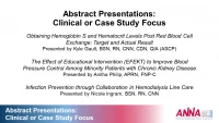 Abstract Presentations: Clinical or Case Study Focus