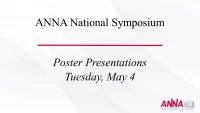 Poster Presentations