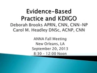 Evidence-Based Practice and KDIGO