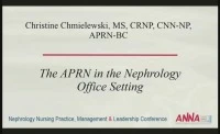 Tri-Level Practice of the Nephrology APRN: Office, Dialysis Unit, and Inpatient icon