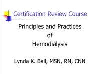 Certification Review Course: Hemodialysis - Part I icon