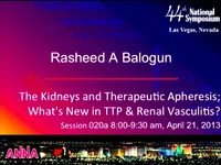 Acute Care Technologies: The Kidneys and Therapeutic Aphaeresis - What's New in TTP and Renal Vasculitis icon