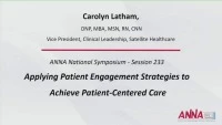 Applying Patient Engagement Strategies to Achieve Patient-Centered Care