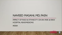 Impact of Race and Ethnicity on Risk of Acute Kidney Injury and End-Stage Kidney Disease Hospital Readmissions