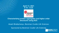 Characterizing Protein Aggregates and Higher Order Structures using AUC - Technical Seminar Sponsored by Beckman Coulter Life Sciences icon