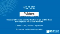 Uncover Structure-Activity Relationships and Reduce Development Risks with HDX-MS - Technical Seminar Sponsored by Waters Corporation icon